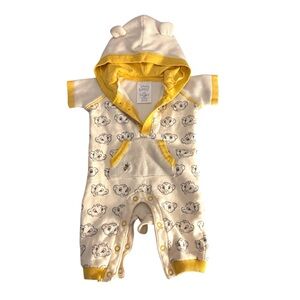 Disney Baby Hooded Simba Lion King Button Up bodysuit Romper